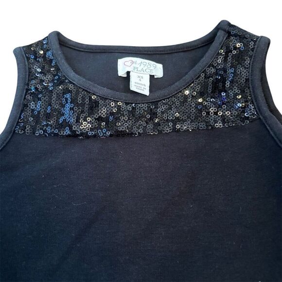 The Children's Place Toddler Girls XS size 4 Blue Sleeveless Bow Party Dress - Picture 6 of 6